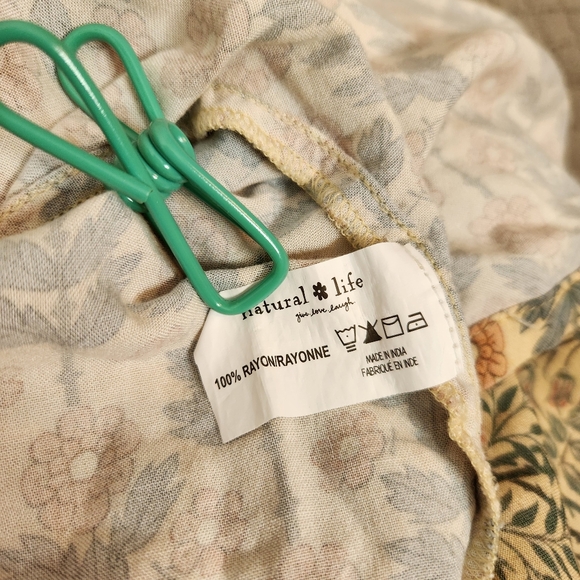 Natural Life Berkley Sage Bloom Long Sleeve Tiered Maxi Dress Women's Size XL - Picture 8 of 9